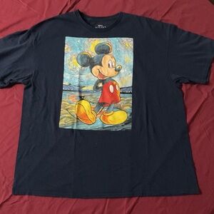 Disney Navy Tee with Vibrant Mickey Mouse Art